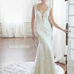 Maggie Sottero Designer Wedding Dress Size 8